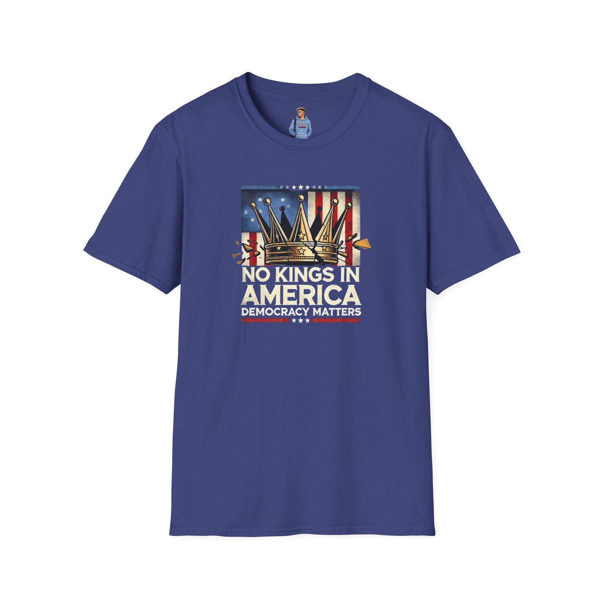 No Kings in America-Democracy Matters  Unisex Softstyle T-Shirt