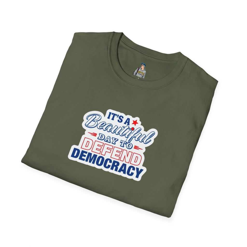 Defend Democracy Unisex Softstyle T-Shirt - Perfect for Activism and Everyday Wear