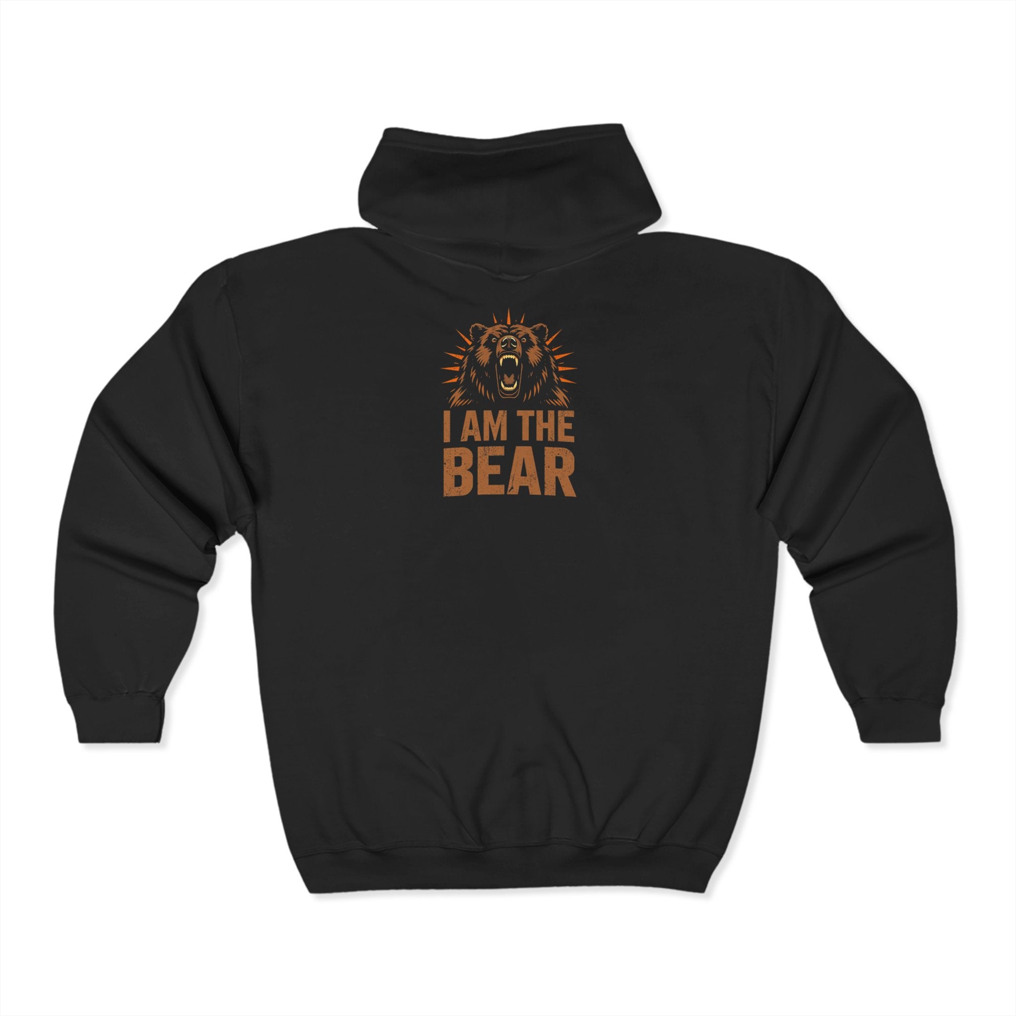 I Am The Bear Zip-Up Hoodie - Cozy Outdoor Style