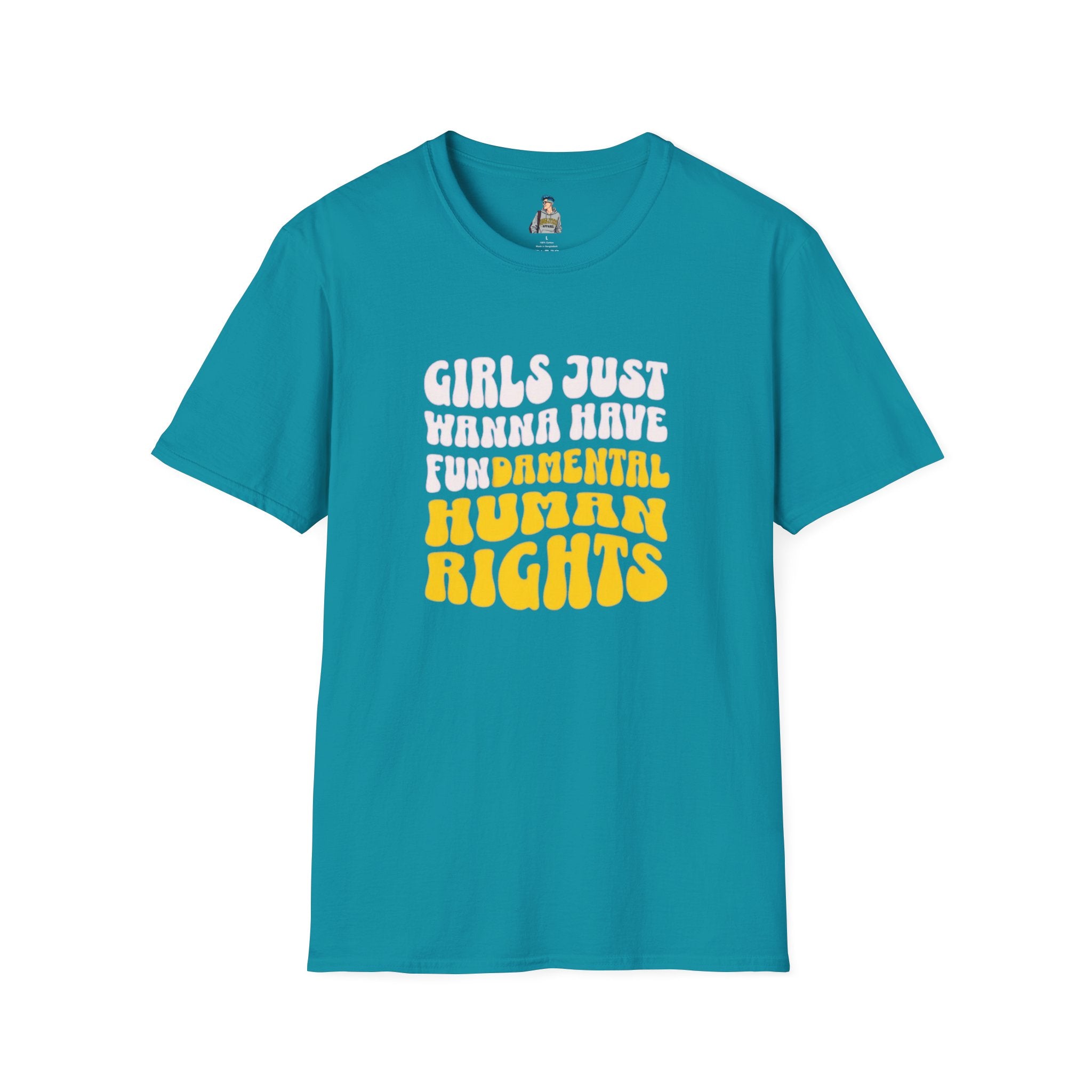 Girls Just Wanna Have Fundamental Human Rights Unisex Softstyle T-Shirt - EqualiTees.Me