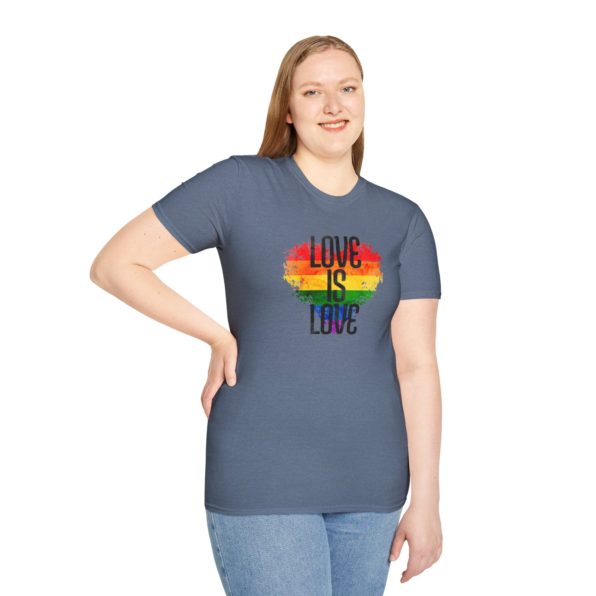 Pride Love Is Love Unisex Softstyle T-Shirt - EqualiTees.Me
