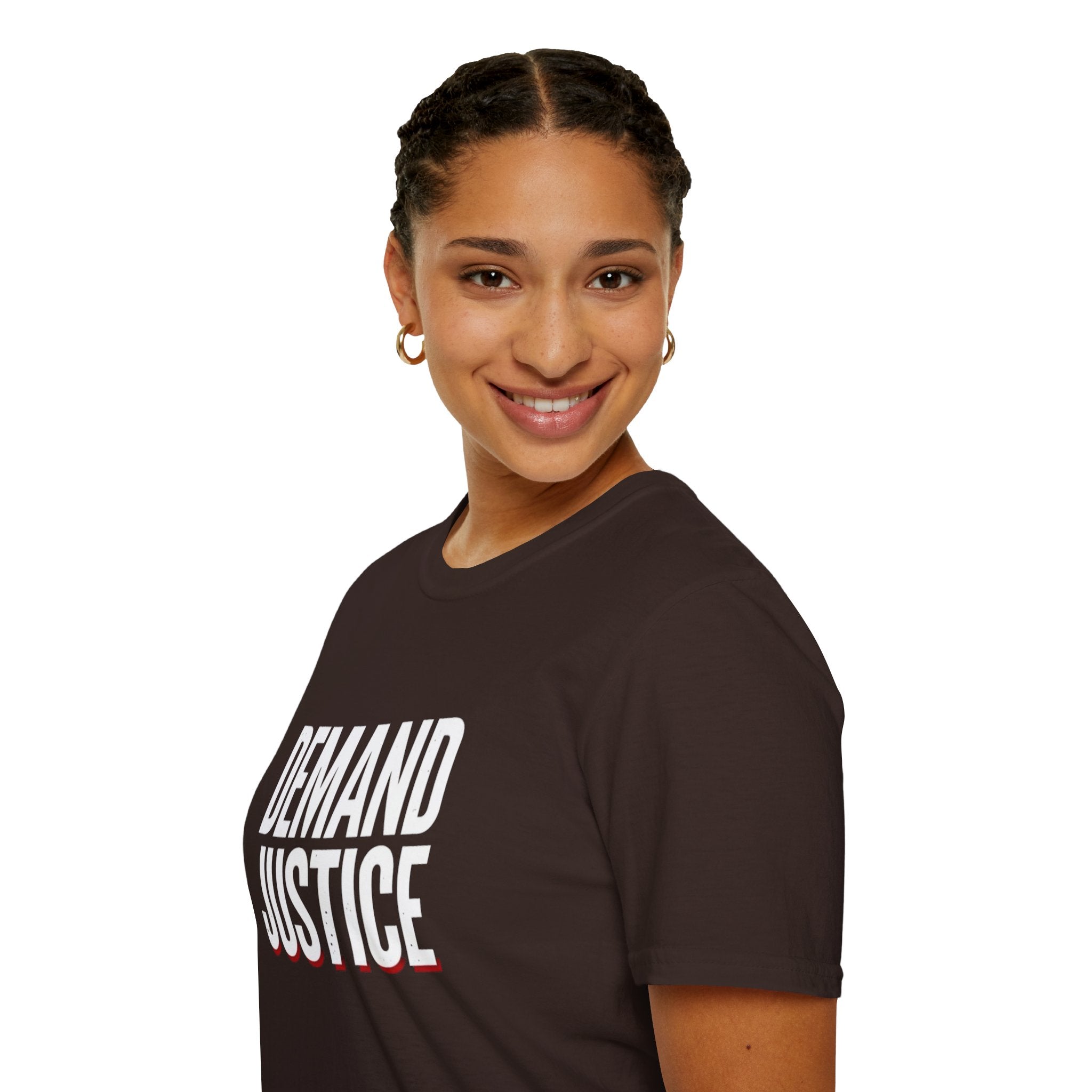 Demand Justice T-Shirt — Bold Protest Tee for Activists & Social Justice Supporters