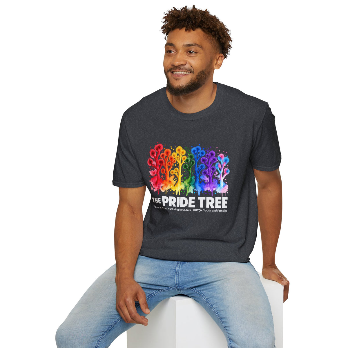 Pride Tree Las Vegas White Text T-shirt