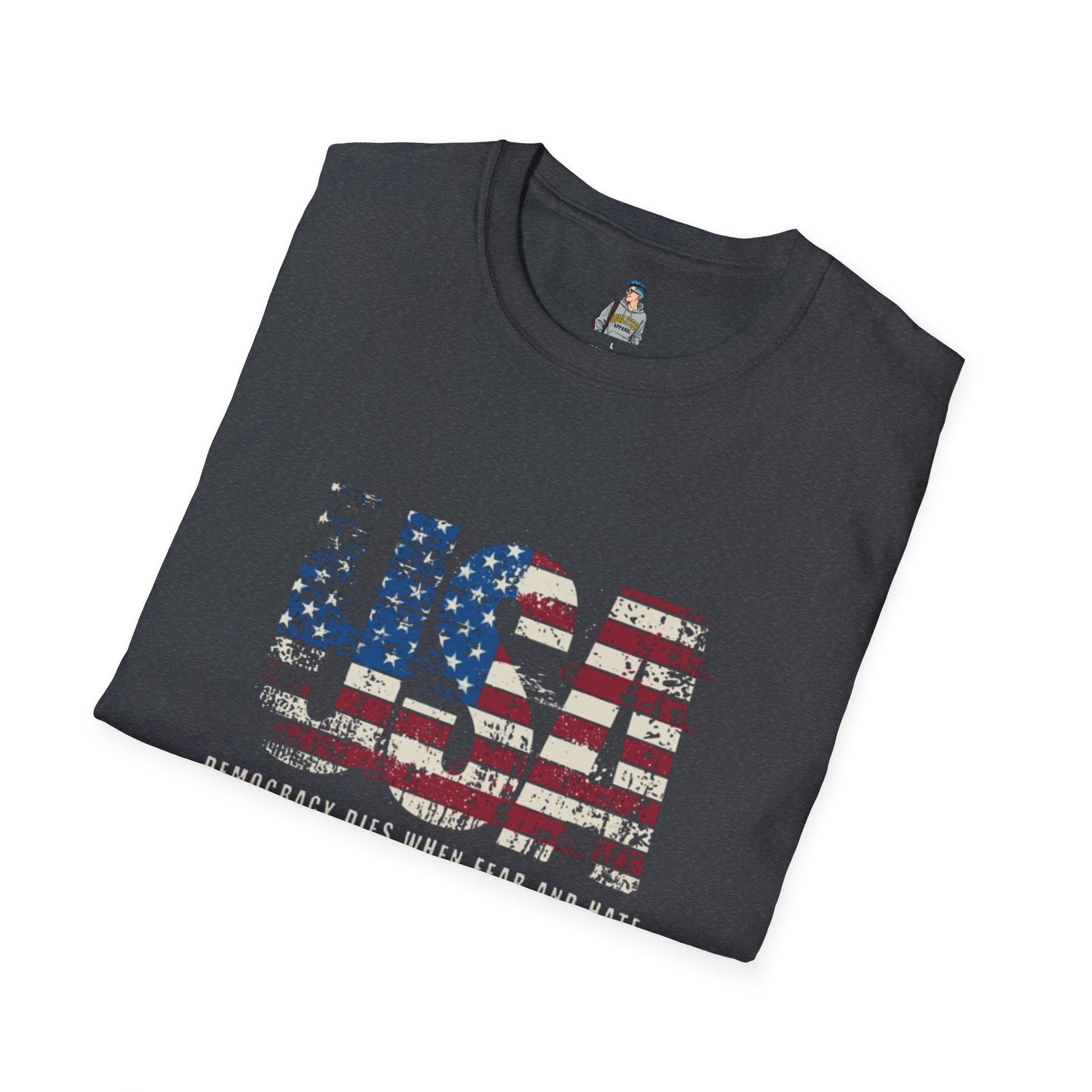 USA Democracy Statement Unisex Softstyle T-Shirt