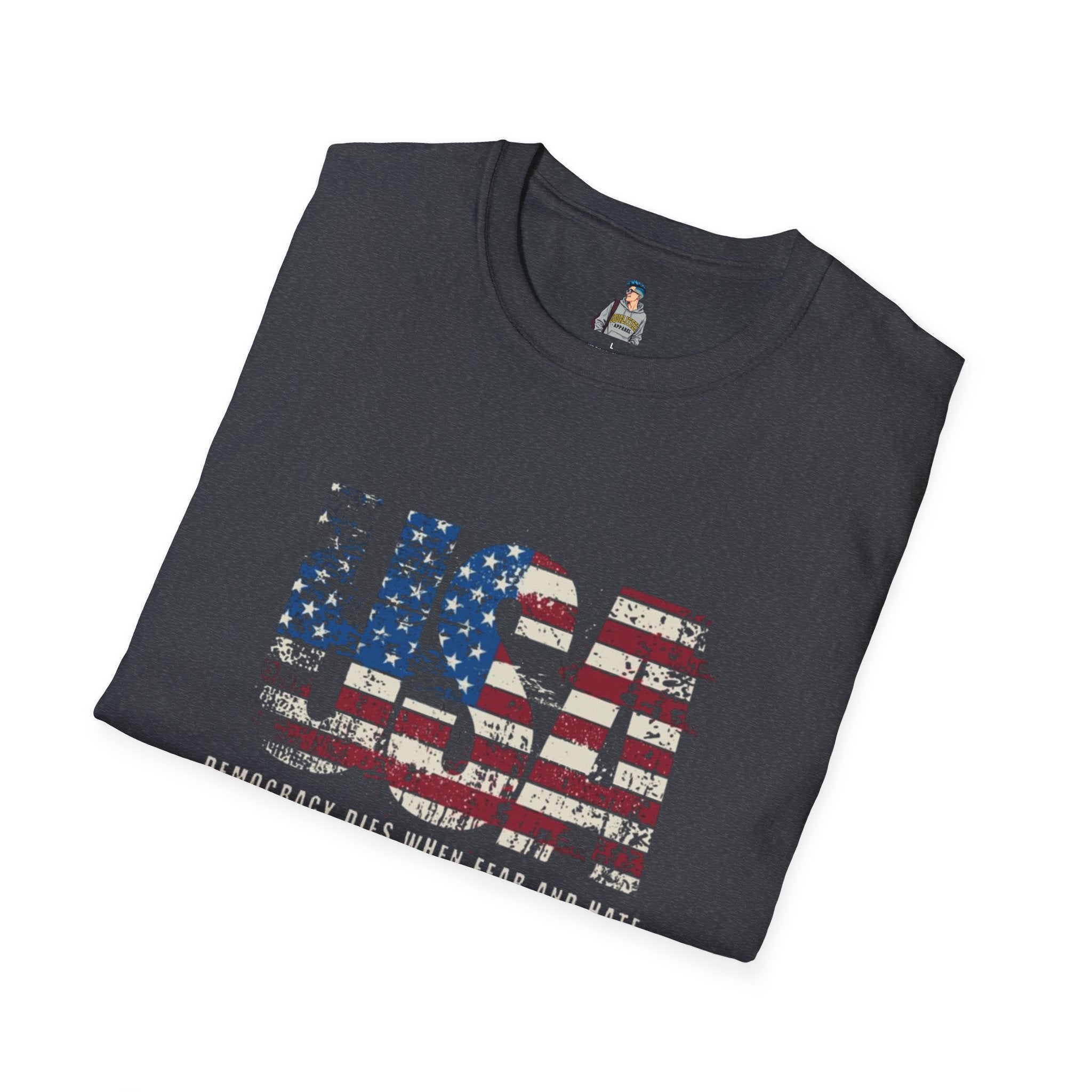 USA Democracy Statement Unisex Softstyle T-Shirt