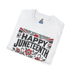 Juneteenth T-Shirt — "Happy Juneteenth" Floral Freedom Tee