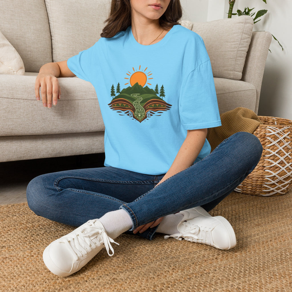 Mountain Scene Unisex Softstyle T-shirt