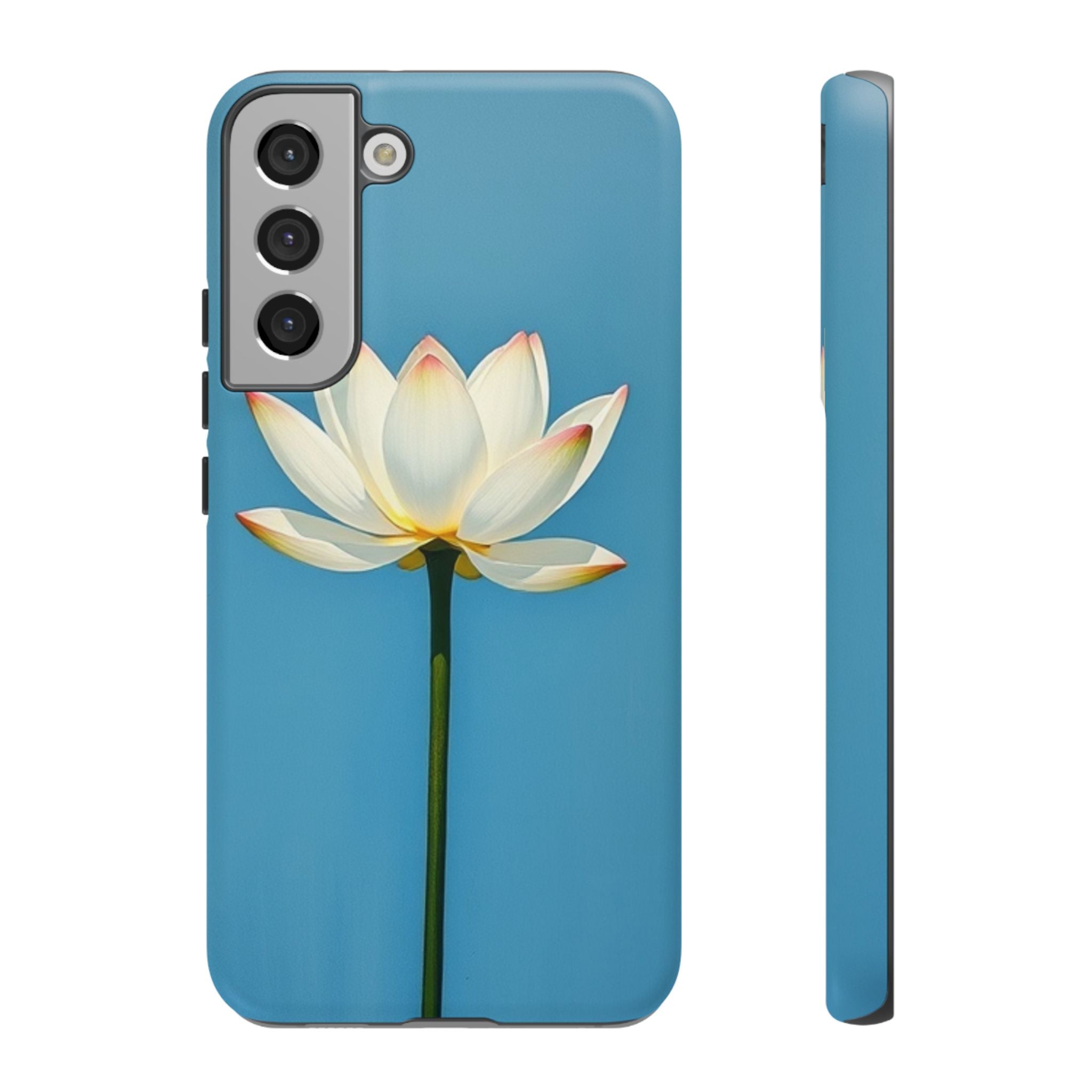 Open White Peace Lily Design Tough Case For Android & iPhone