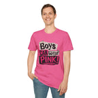 Boys Can Wear Pink T-Shirt — Bold Retro Feminist Graphic Tee