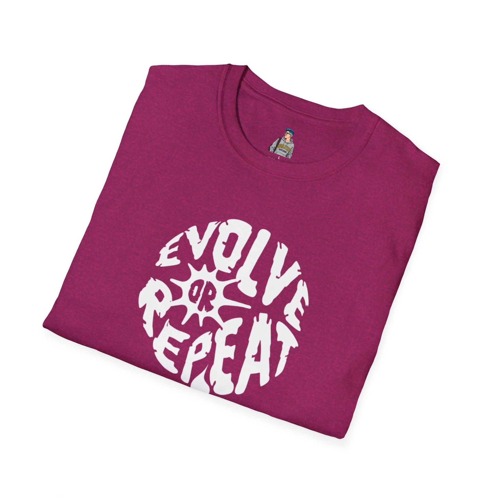 Evolve or Repeat Unisex Softstyle T-Shirt - Modern Inspirational Tee