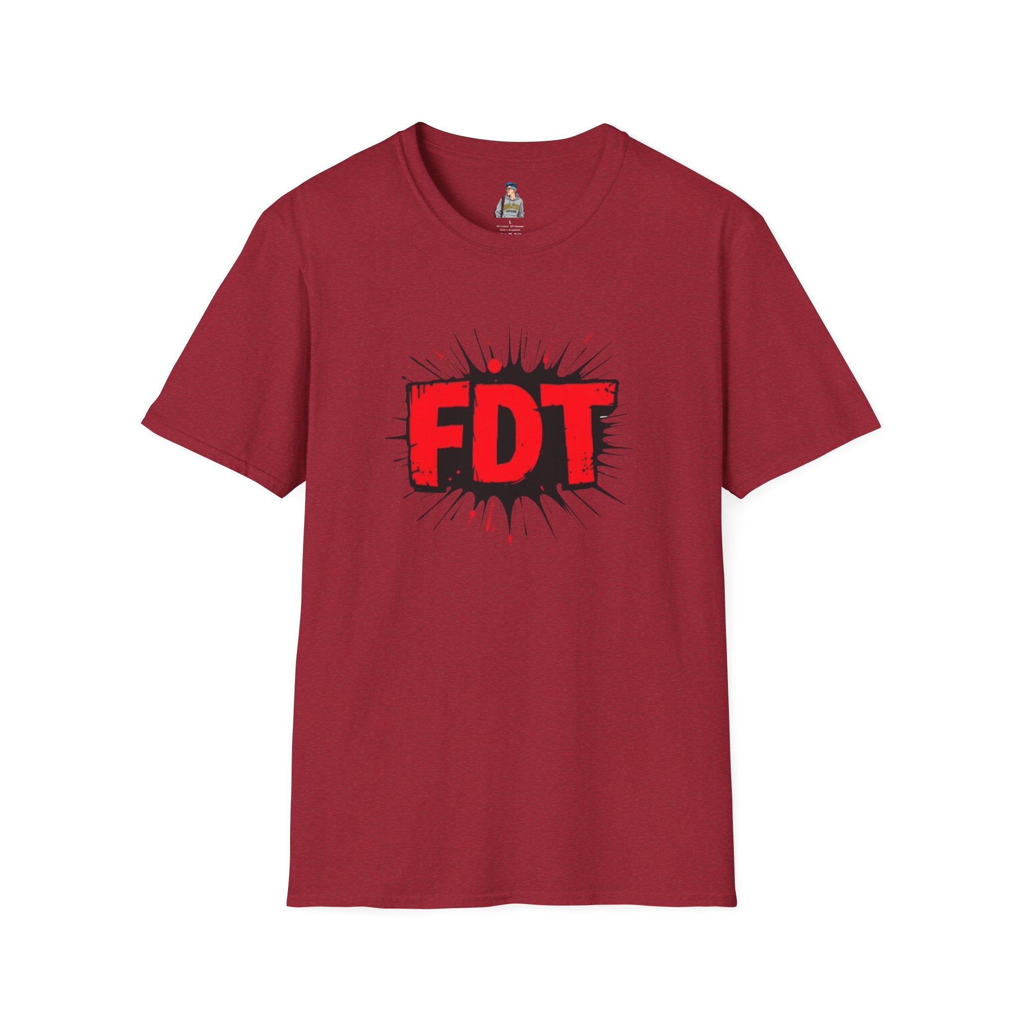 Unisex Softstyle T-Shirt with 'FDT' Graphic - Casual Streetwear for Everyday Style