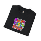 Queer Youth Exist T-Shirt | Unisex Softstyle Tee for Pride Events & Everyday Wear