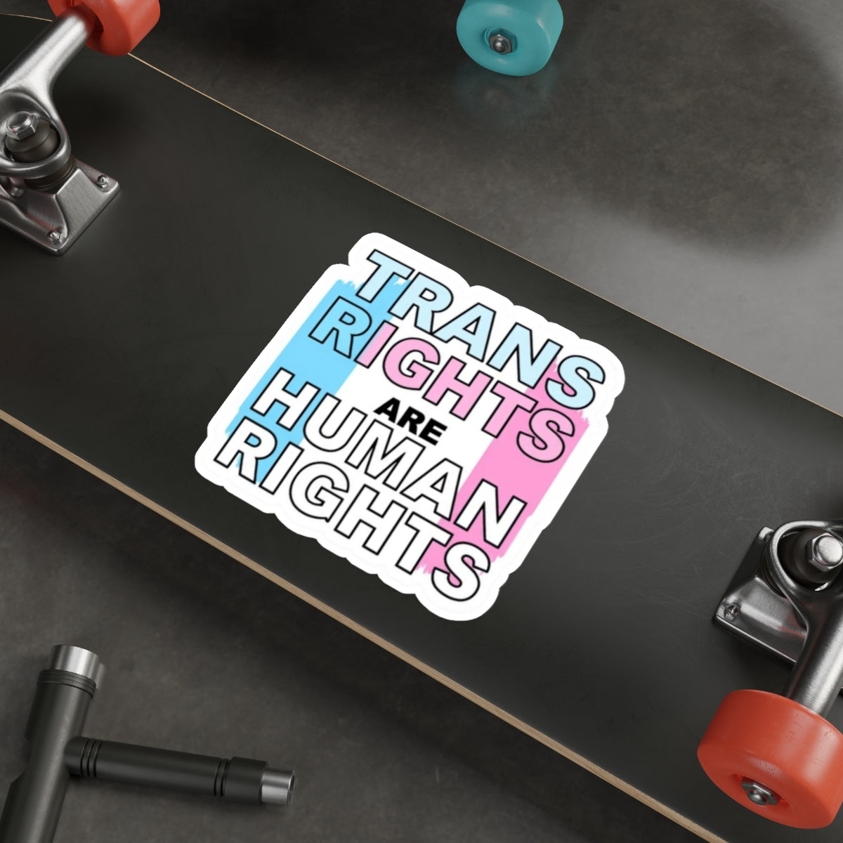 Die-Cut Stickers - TRANS RIGHTS ARE HUMAN RIGHTS