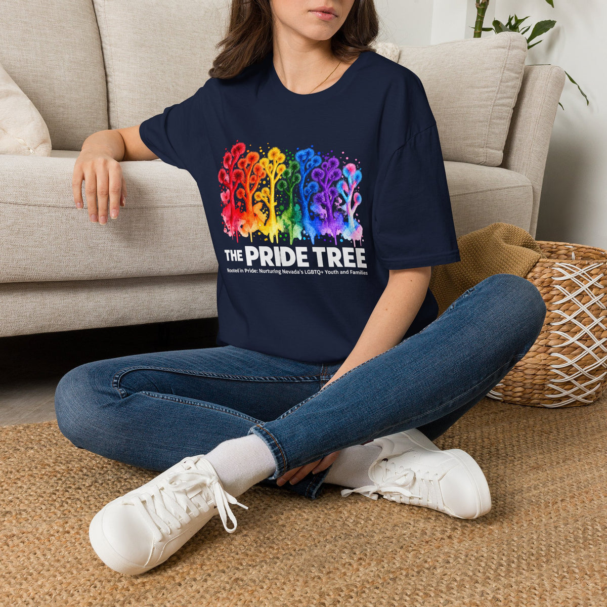 Pride Tree Las Vegas White Text T-shirt