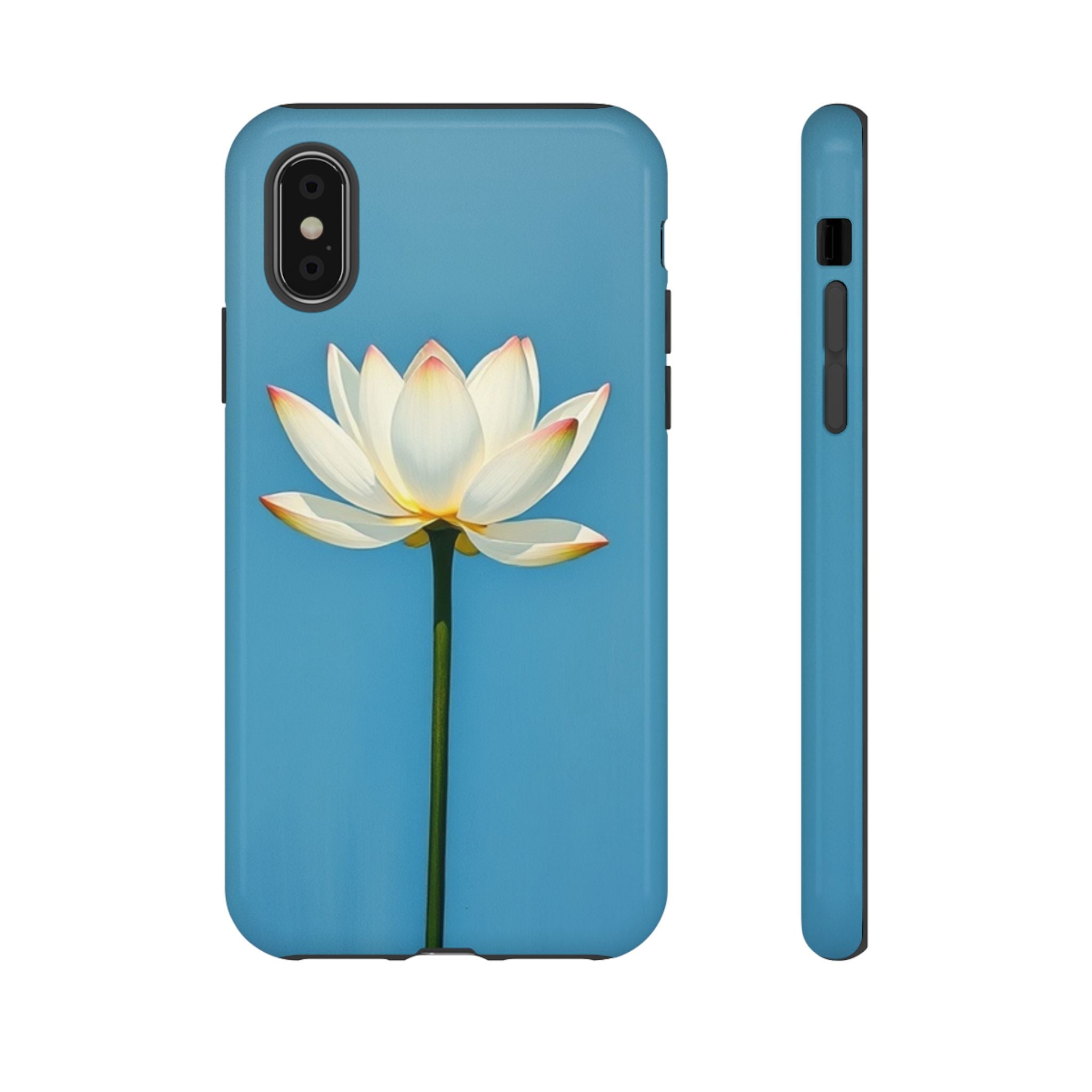 Open White Peace Lily Design Tough Case For Android & iPhone