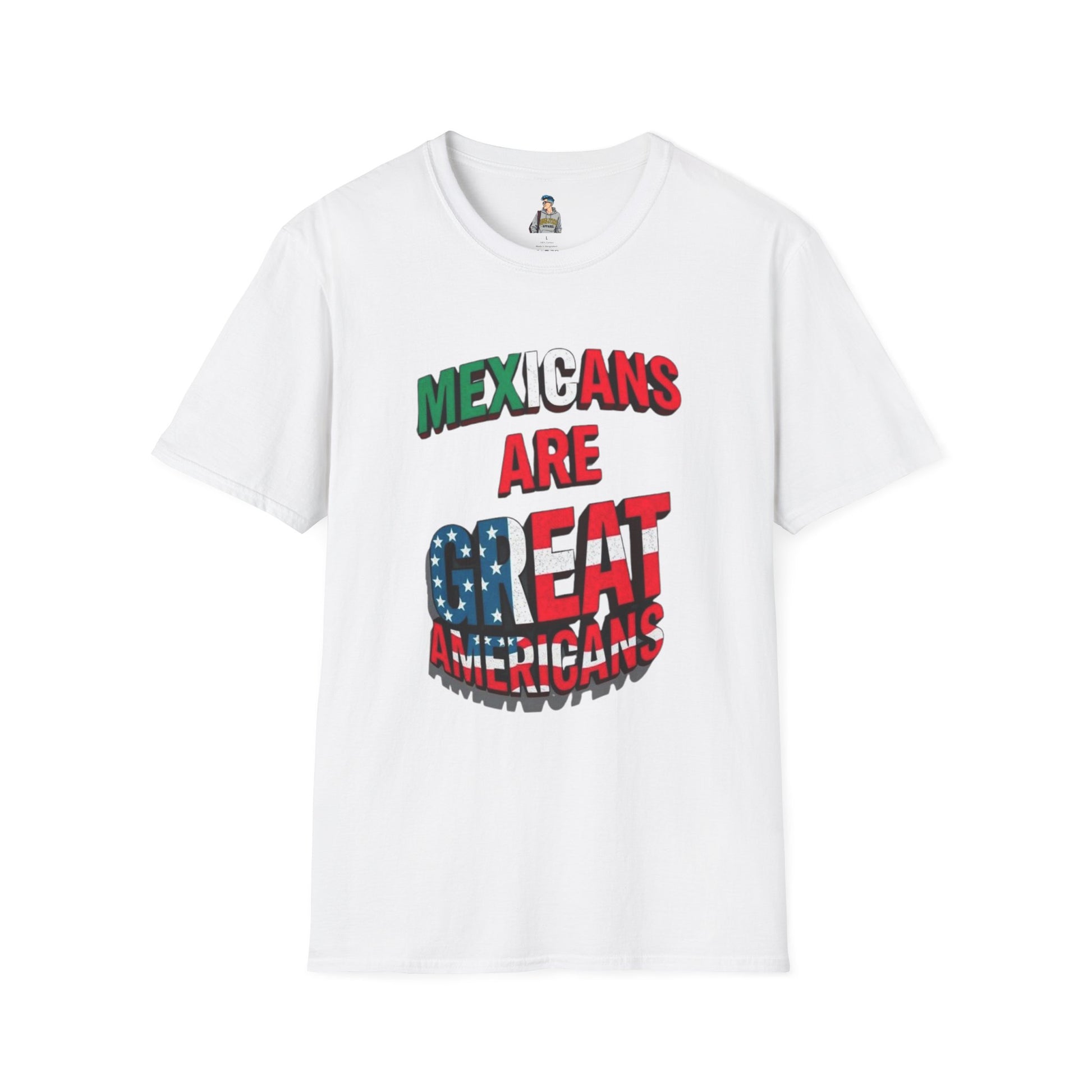 Unisex Softstyle T-Shirt - Mexicans Are Great Americans | Bilingual Pride Tee