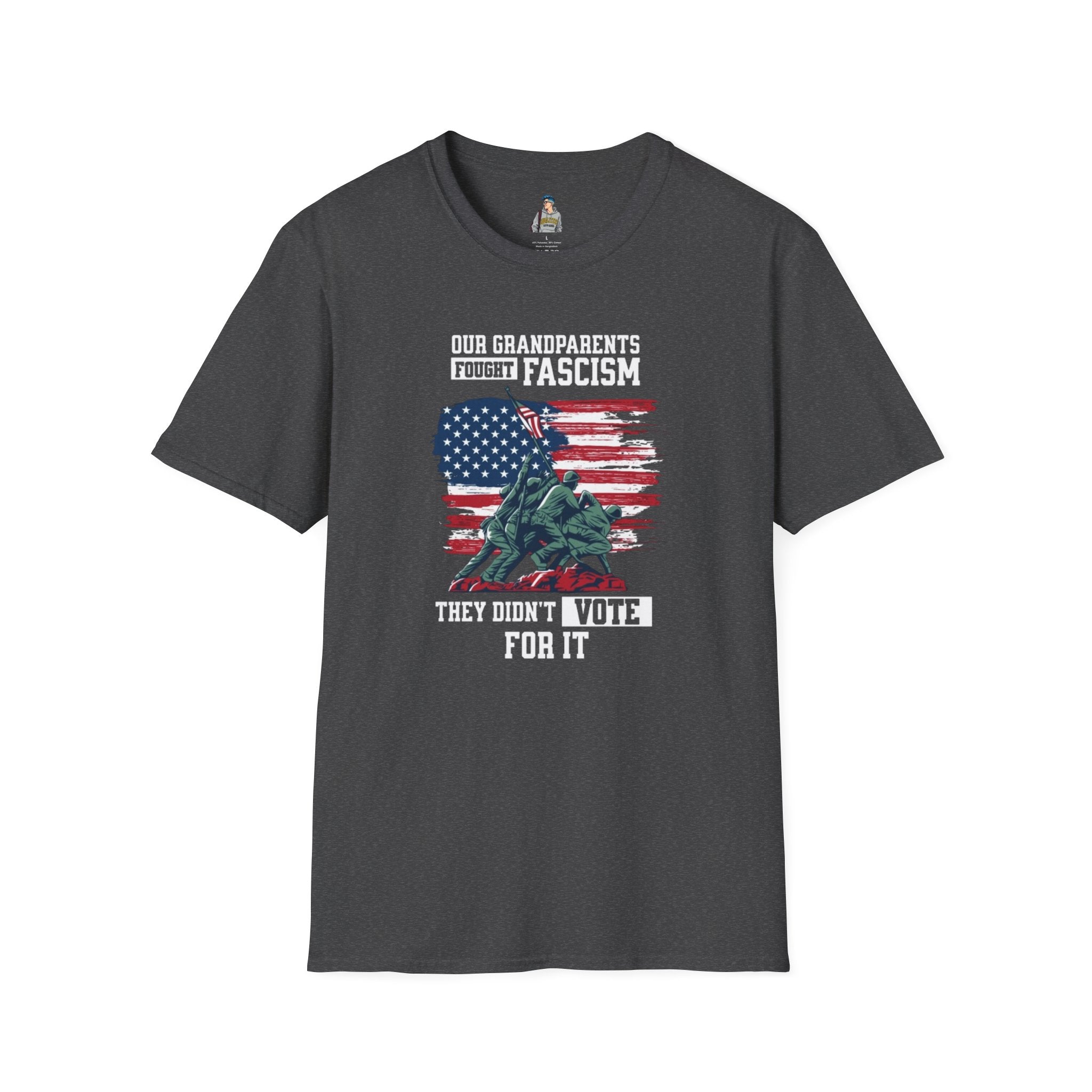 Patriotic Anti-Fascism T-Shirt - Voting for a Traitor Makes You One - Unisex Softstyle T-shirt