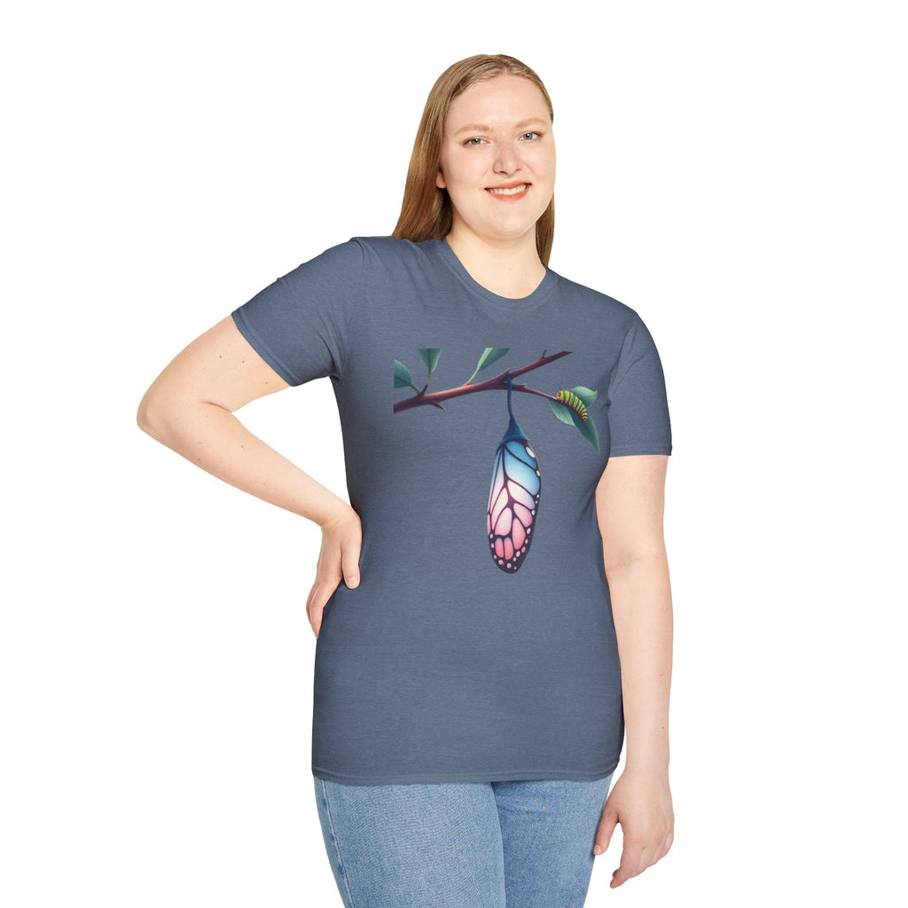 Trans Caterpillar to Butterfly Graphic T-Shirt