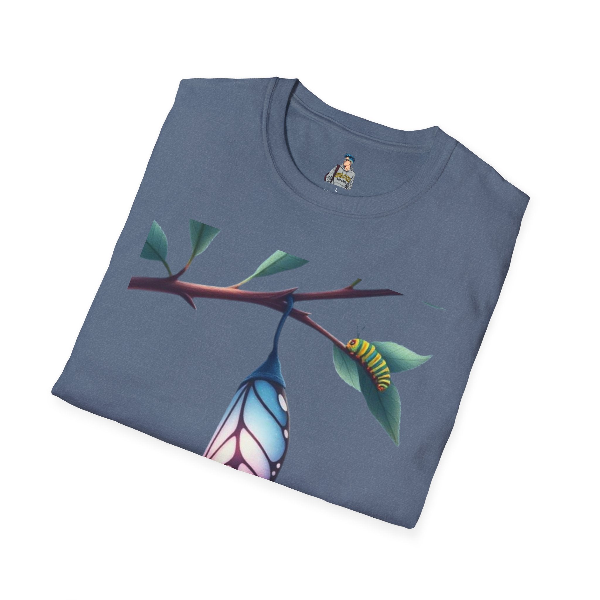 Trans Caterpillar to Butterfly Graphic T-Shirt