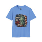 Patriots Don’t Stand For This T-Shirt — Statue of Liberty & Distressed Flag Graphic