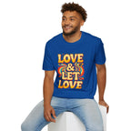 T-Shirt — "Love & Let Love" Retro Rainbow Peace Tee