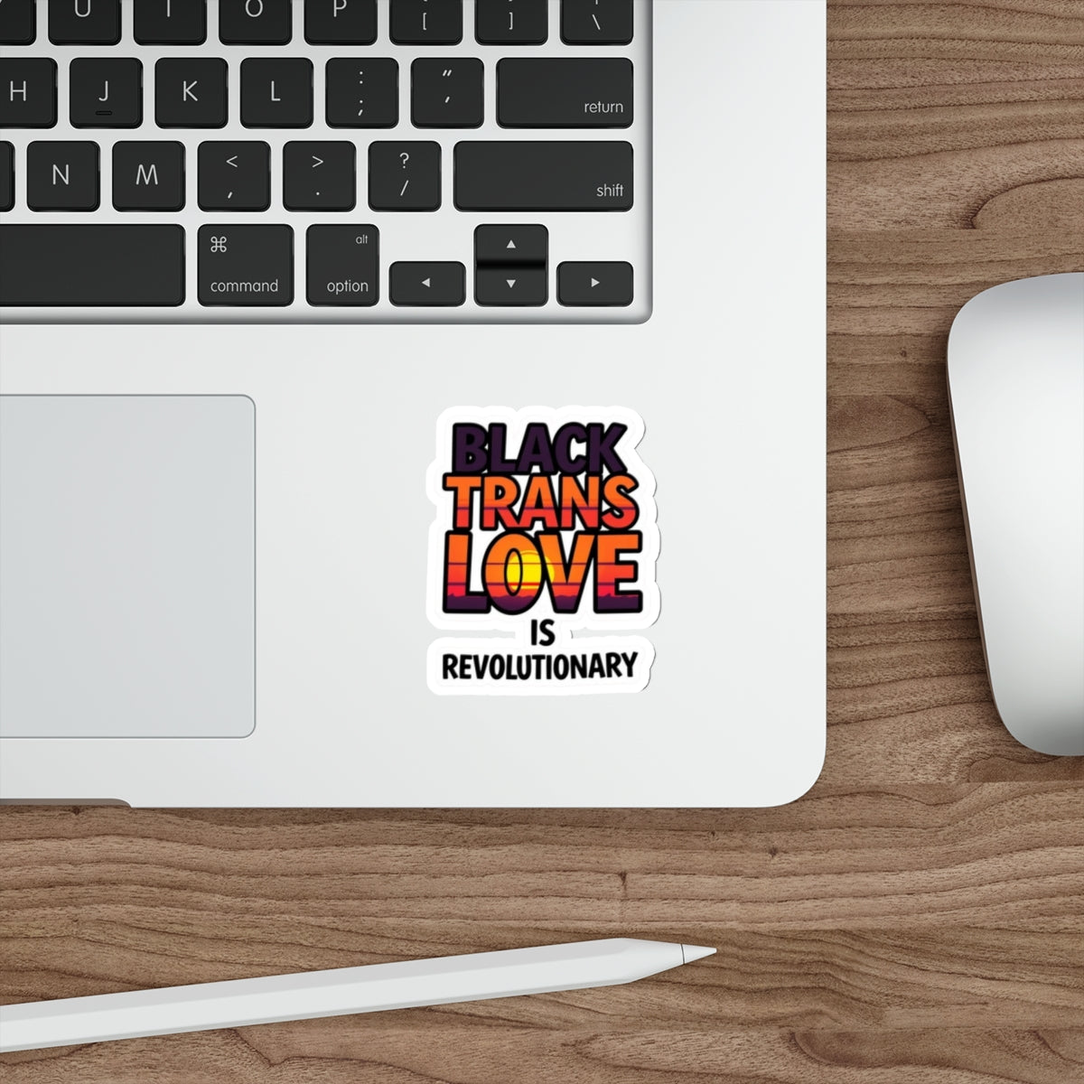 Die-Cut Stickers - BLACK TRANS LOVE IS REVOLUTIONARY