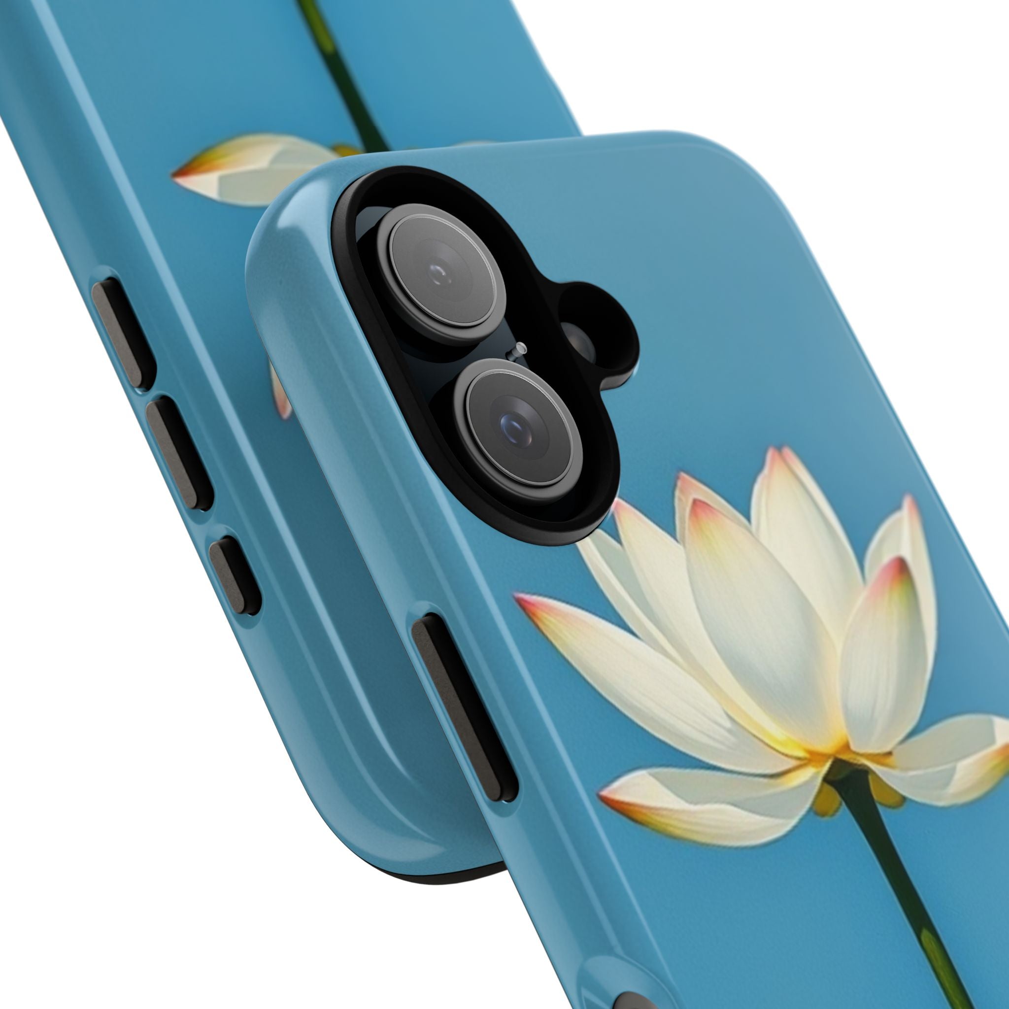 Open White Peace Lily Design Tough Case For Android & iPhone