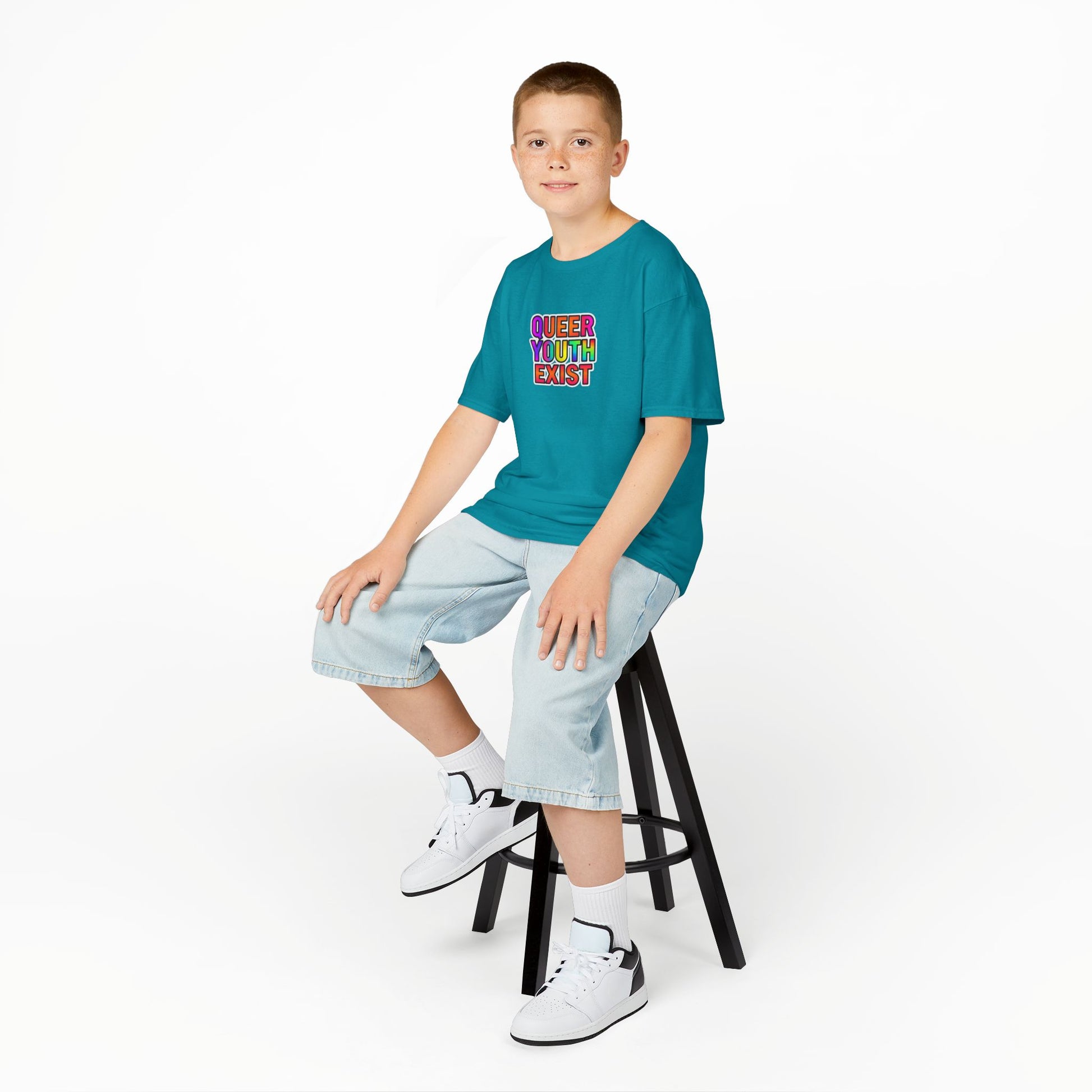 QUEER YOUTH EXIST Kids Heavy Cotton™ Tee - Pride Shirt for Children