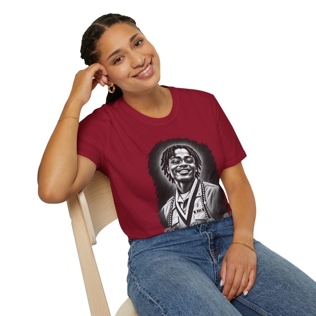 Smiling Portrait Front - In Memory of Pierre Damas Bel T-Shirt