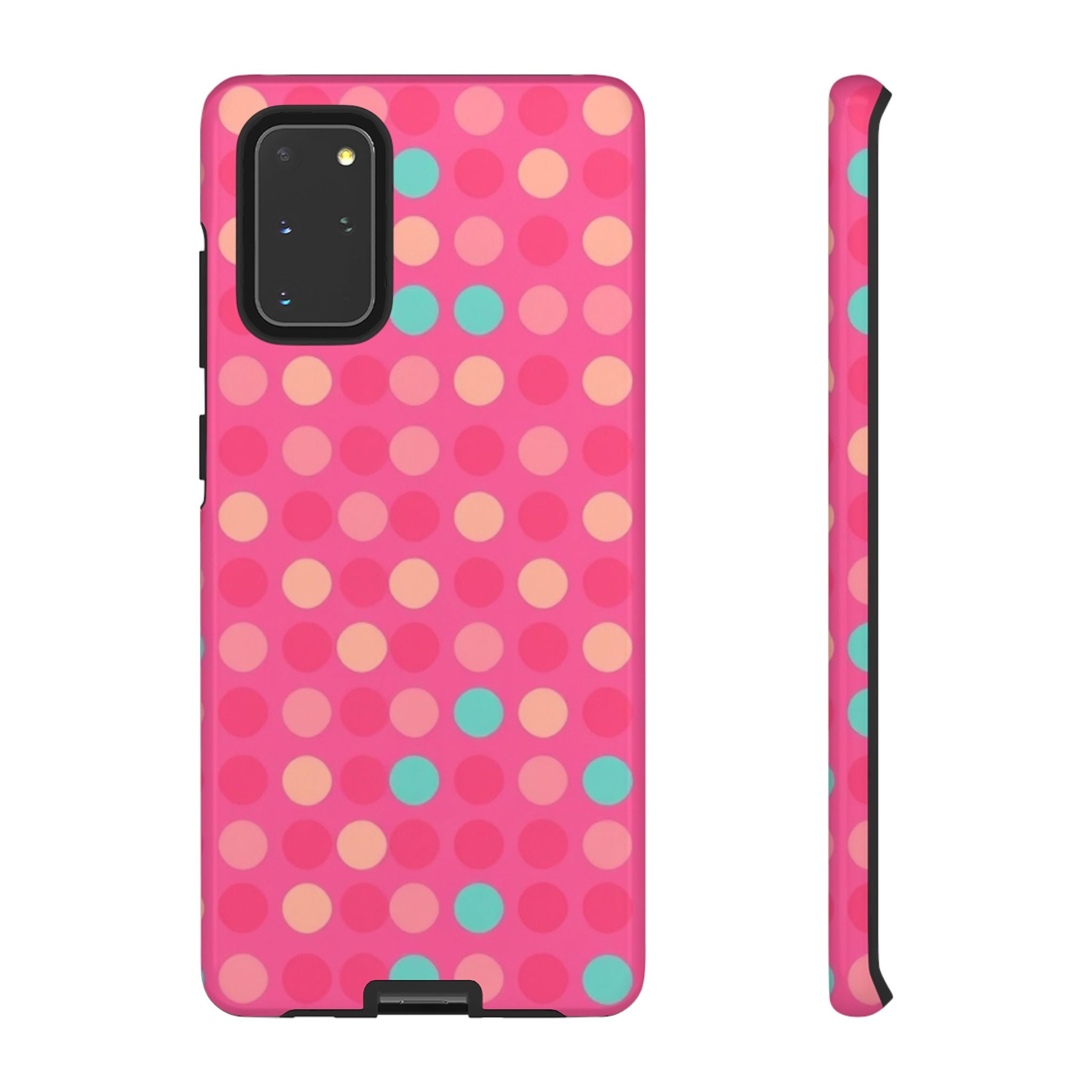 Android OR iPhone Protective Cases - Retro Polka Dots Pattern Tough Case