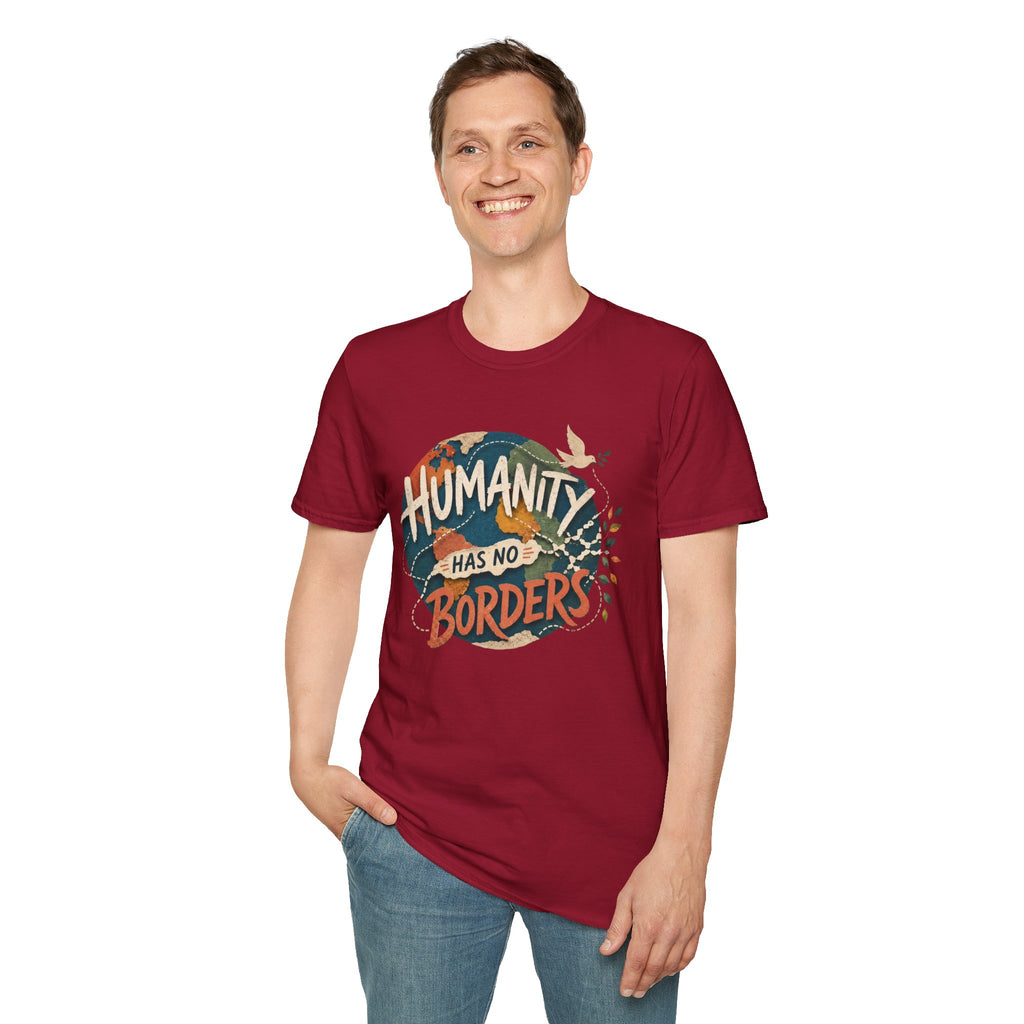 Humanity Has No Borders T-Shirt — Earth & Peace Graphic Tee