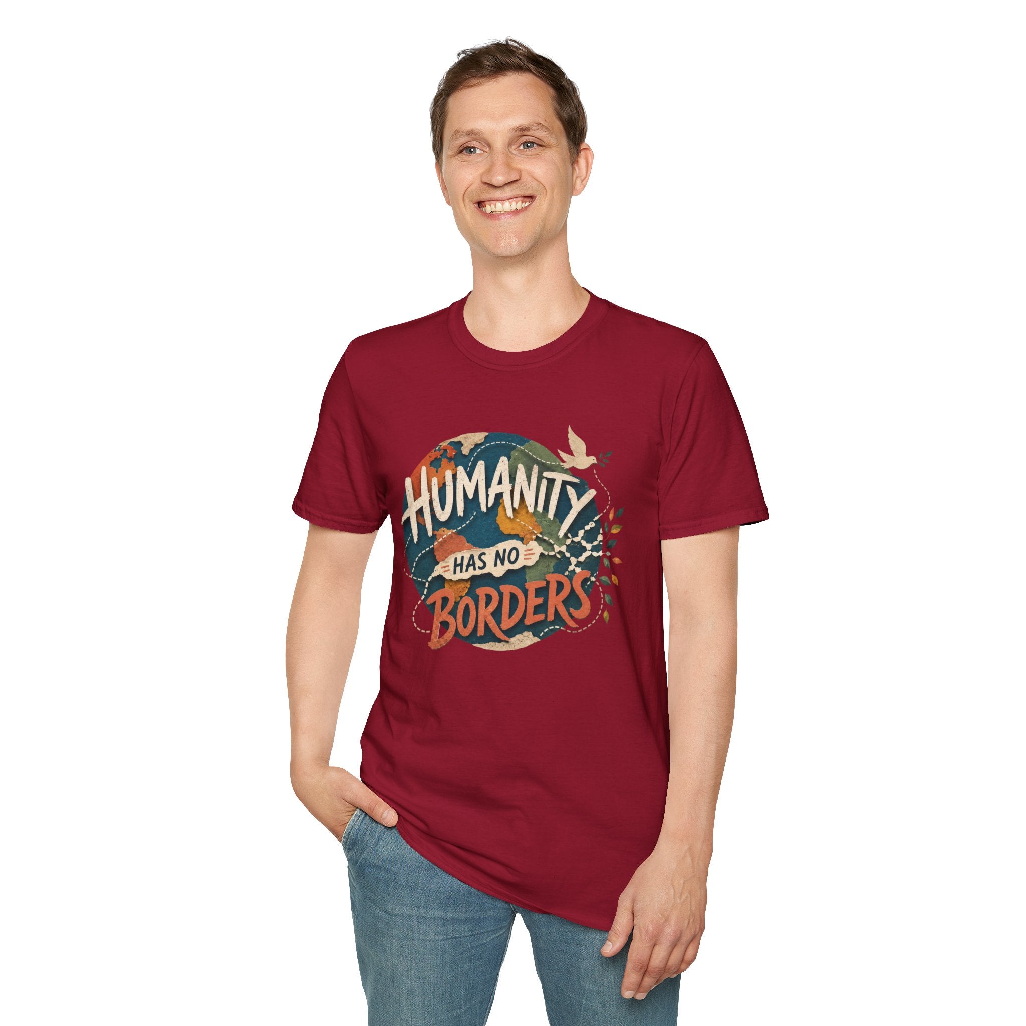 Humanity Has No Borders T-Shirt — Earth & Peace Graphic Tee