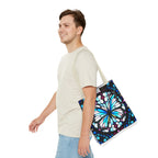 Colorful Butterfly Stained Glass Design Tote Bag