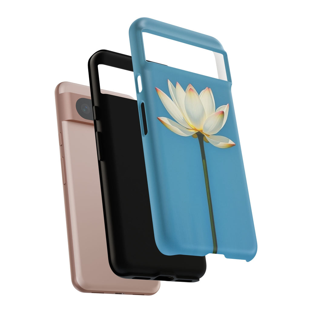 Open White Peace Lily Design Tough Case For Android & iPhone