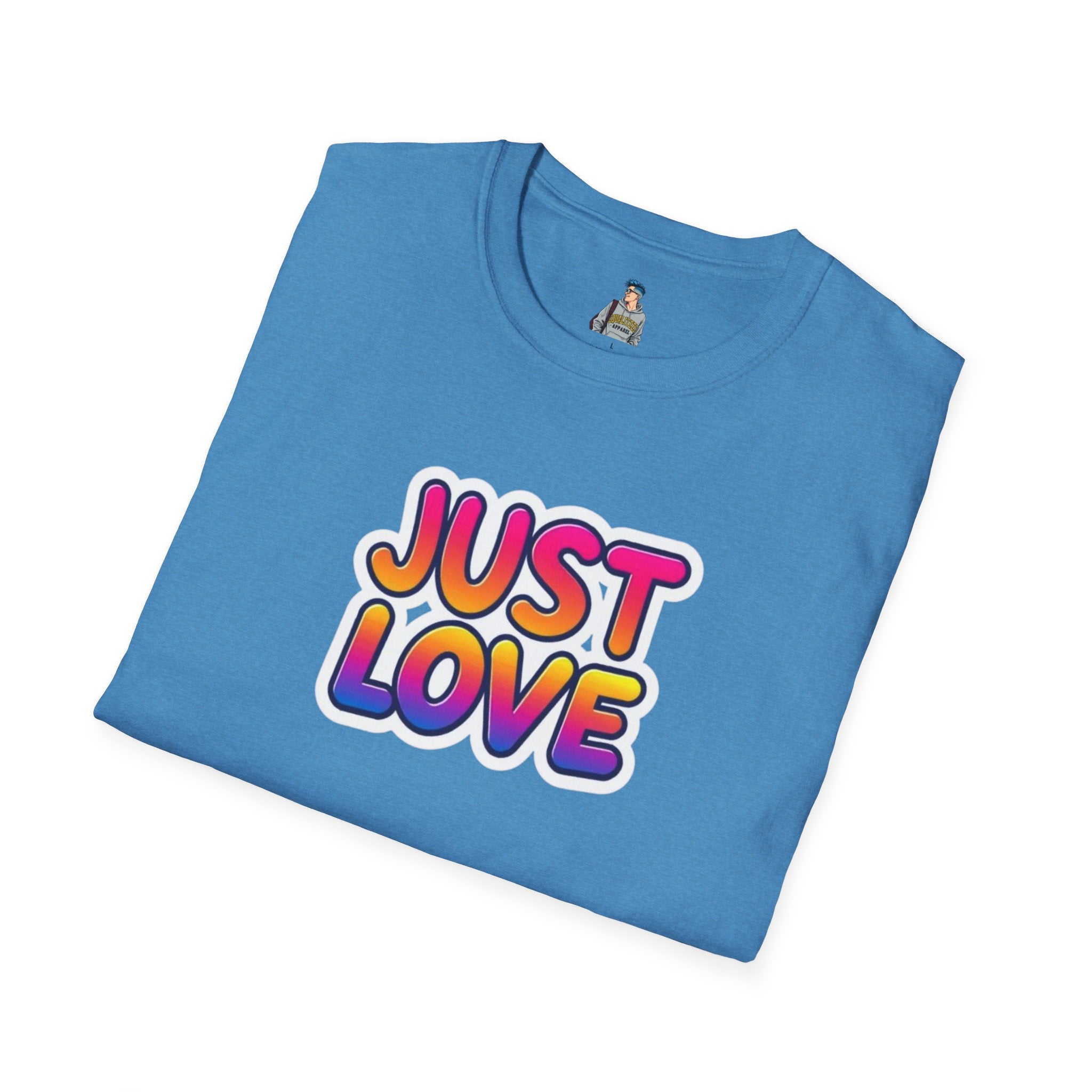 Just Love Unisex Softstyle T-Shirt | Perfect for Pride, Anniversaries, and Everyday Wear