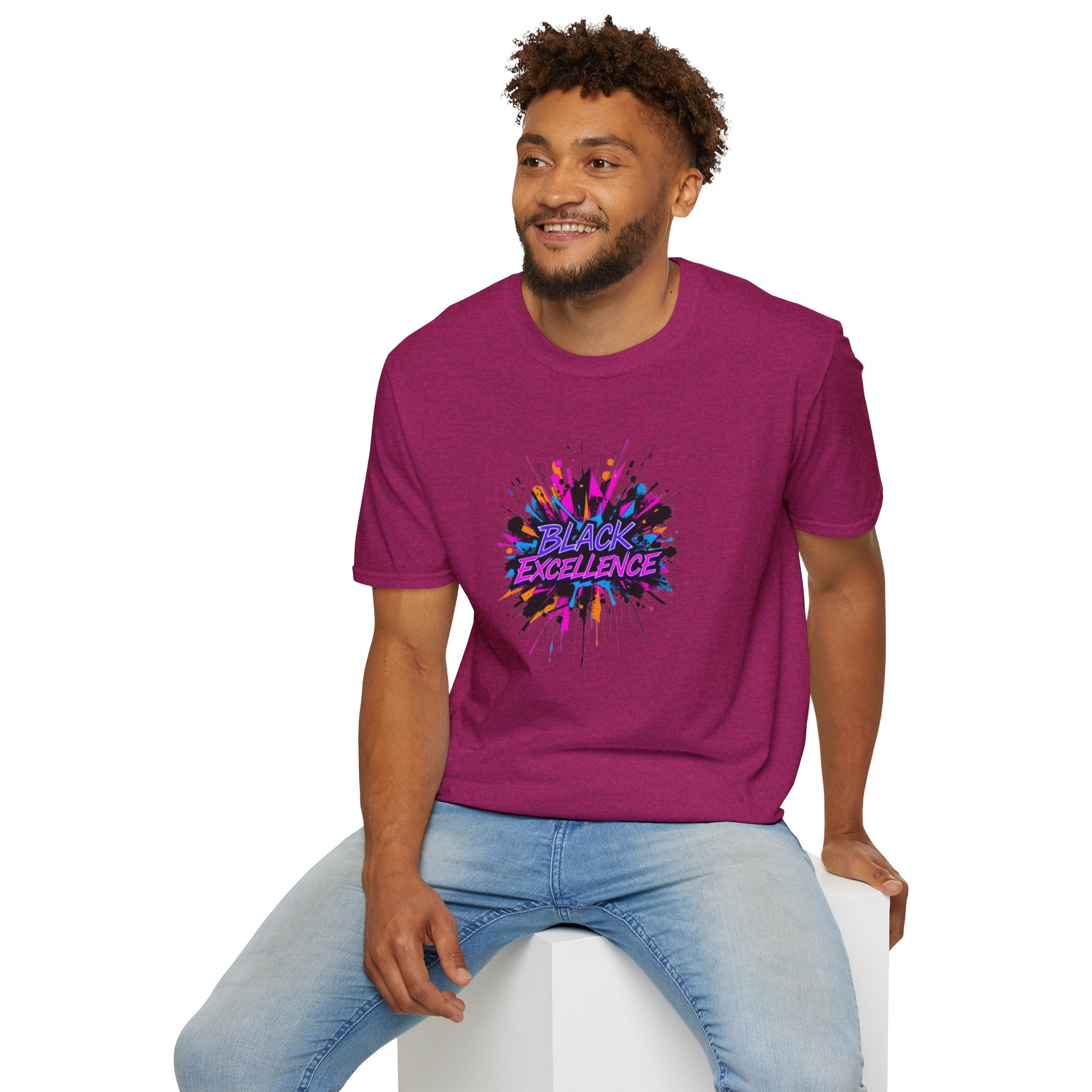 Unisex Softstyle T-Shirt - Black Excellence Graphic Tee