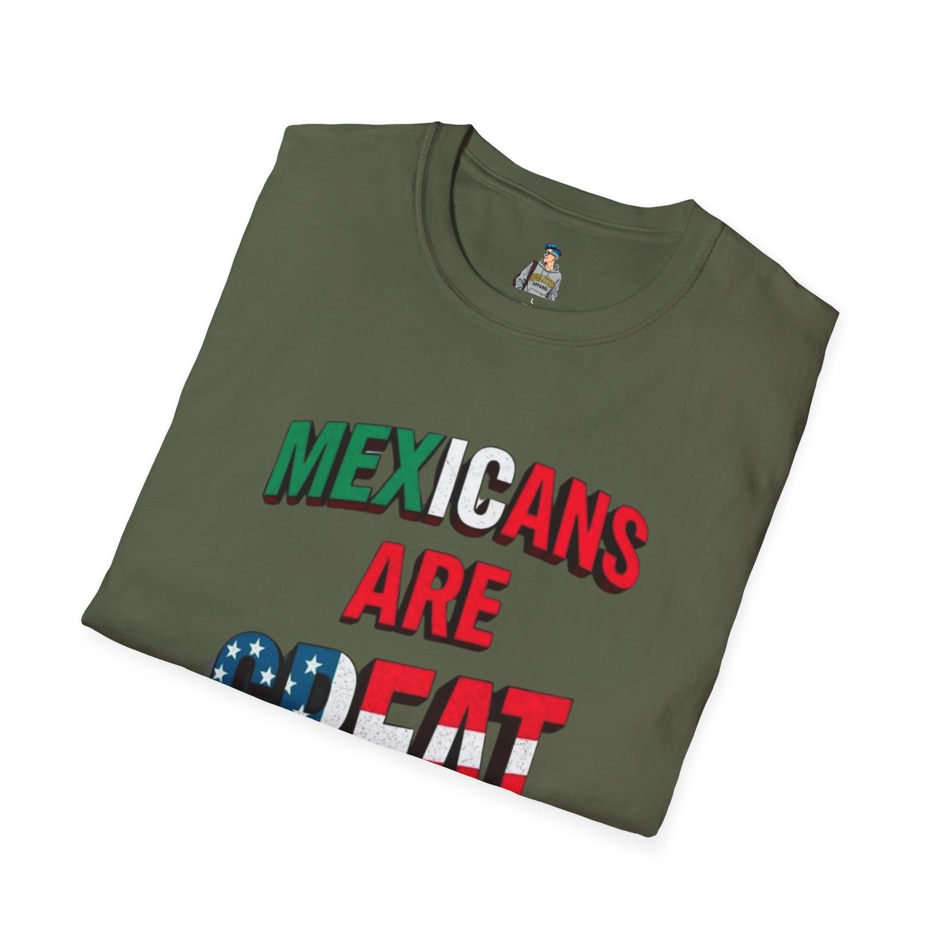 Unisex Softstyle T-Shirt - Mexicans Are Great Americans | Bilingual Pride Tee