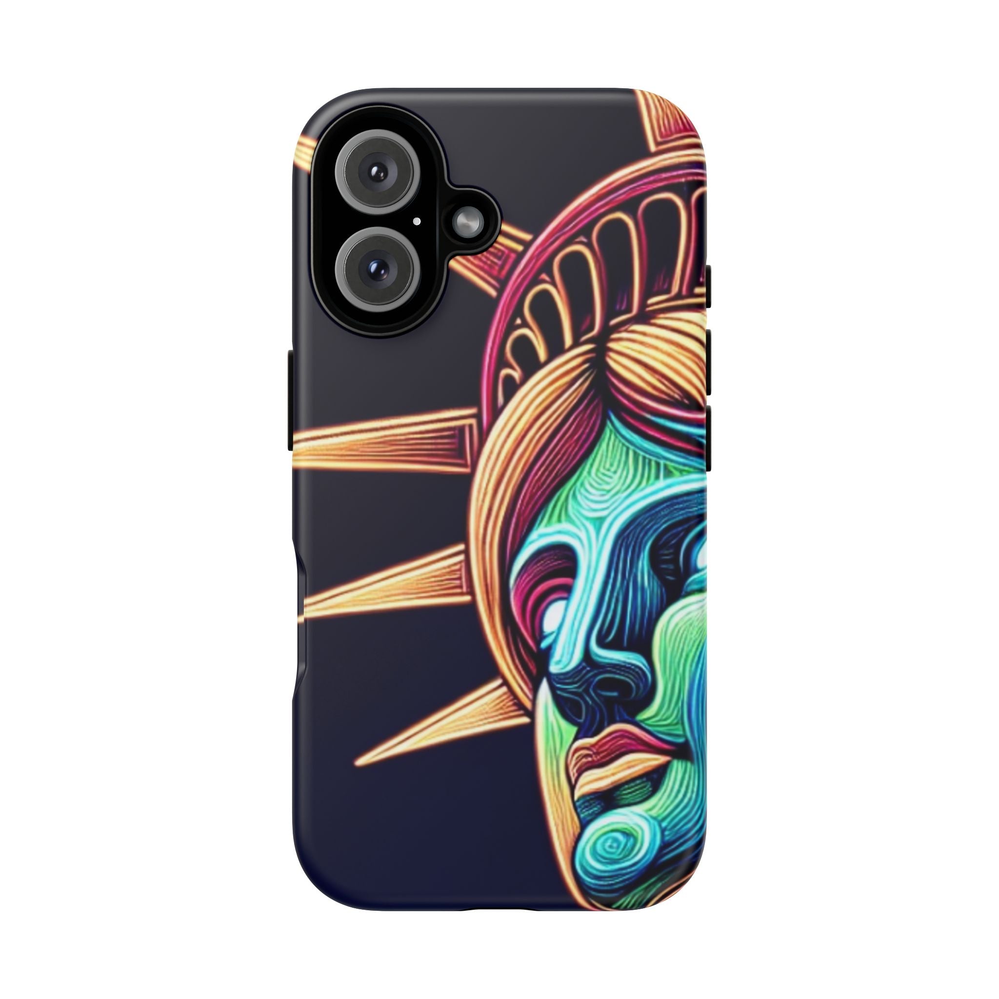 Statue of Liberty Neon Glowing Art Tough Case for Android & iPhone