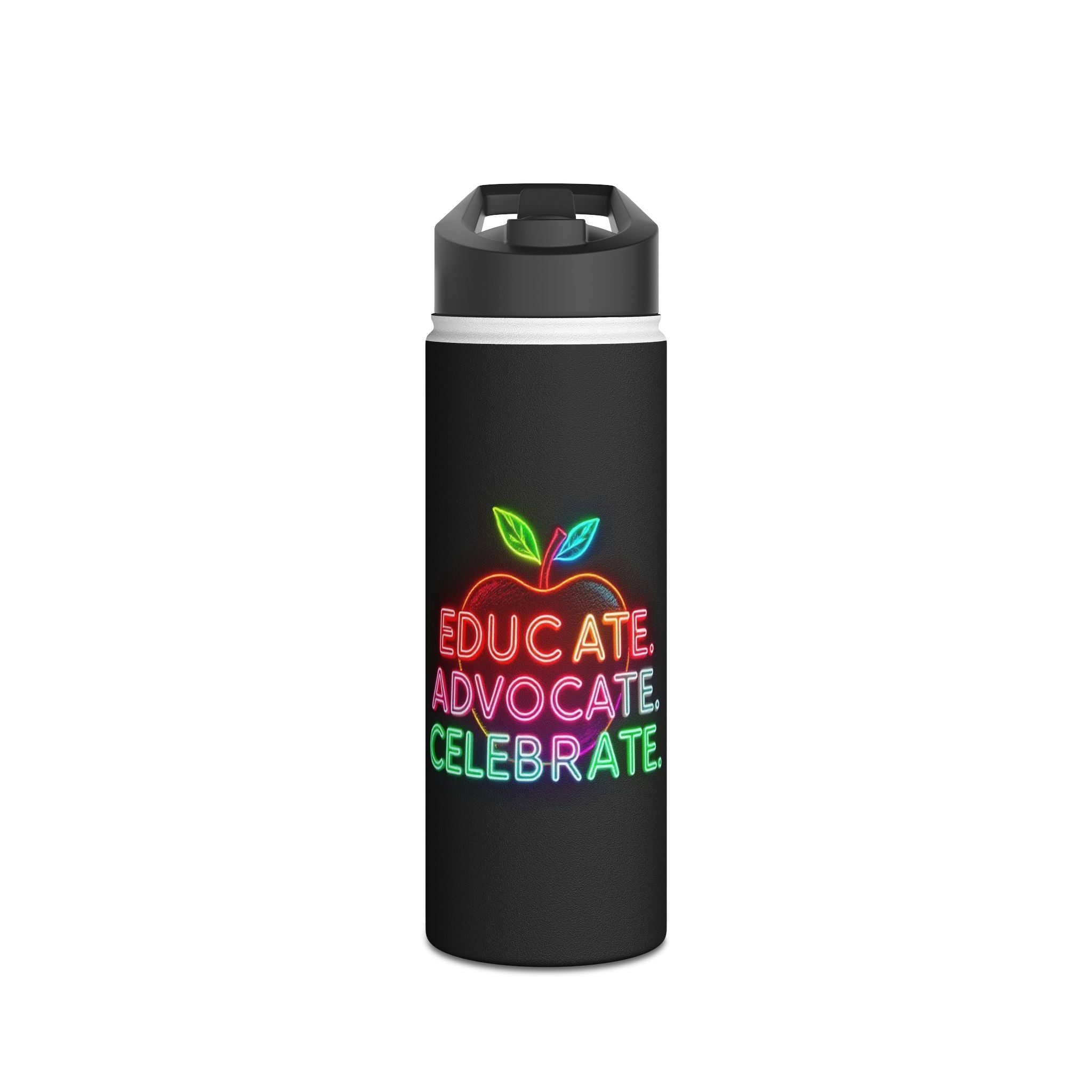 Teaching While Queer Stainless Steel Water Bottle - Perfect for Educators and Allies