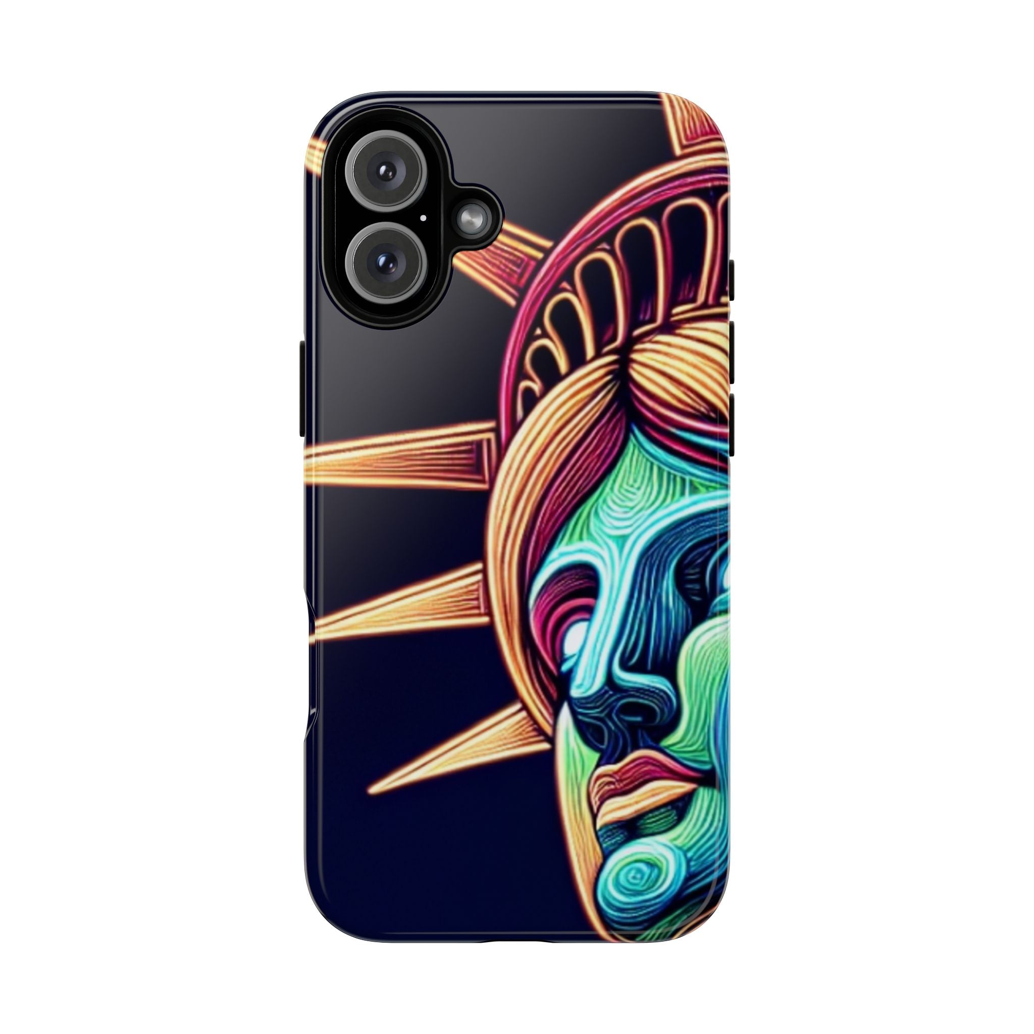 Statue of Liberty Neon Glowing Art Tough Case for Android & iPhone