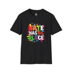 Unisex Softstyle T-Shirt - Hate Has No Place Colorful Graphic Tee