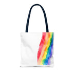 Rainbow Watercolor on Canvas Design - Tote Bag