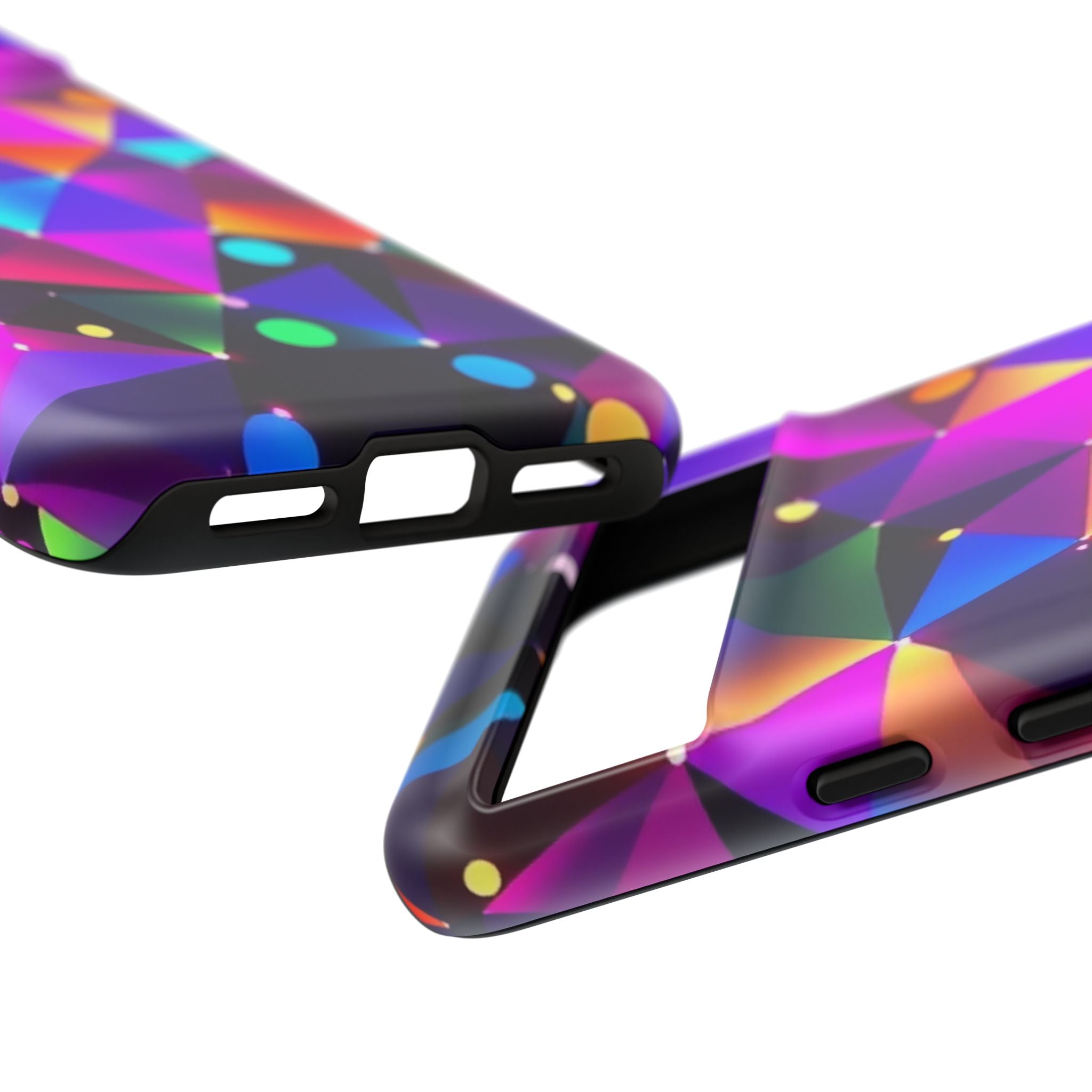 Android OR iPhone Compatible Cases - Colorful Angles Design - Unique Tough Cases