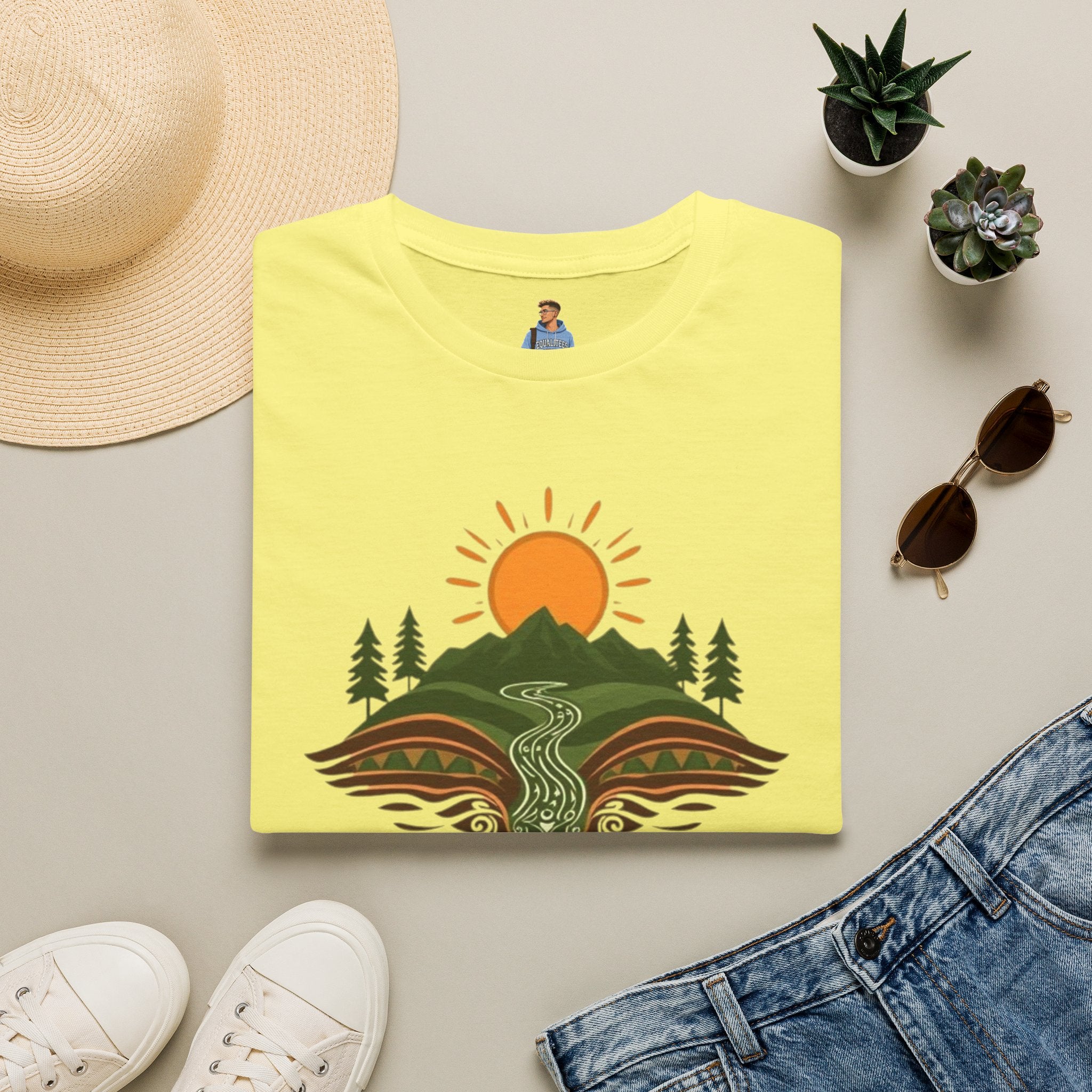 Mountain Scene Unisex Softstyle T-shirt