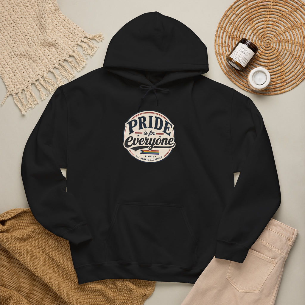 Pride Is For Everyone Pullover Hoodie — Vintage Graphic Inclusivity Sweatshirt