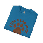 Free Bear Hugs T-Shirt — Cute Paw Print Wildlife Tee