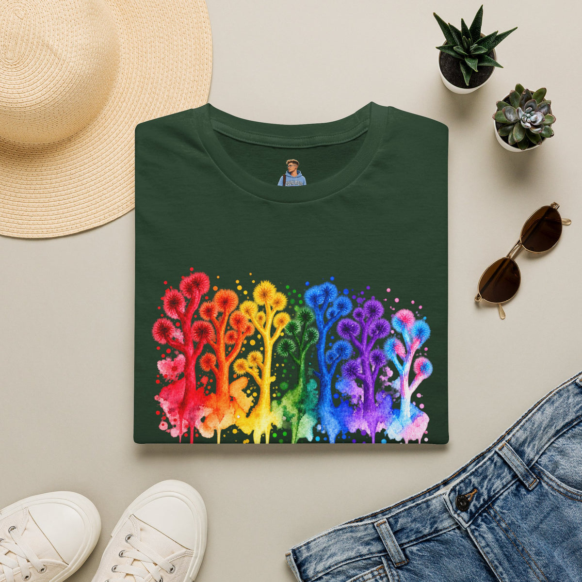Pride Tree Las Vegas White Text T-shirt