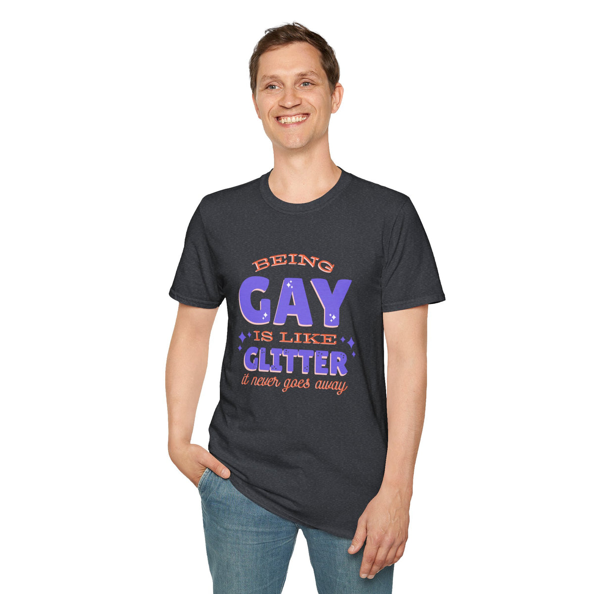 Being Gay Is Like Glitter Pride Tree Las Vegas T-Shirt