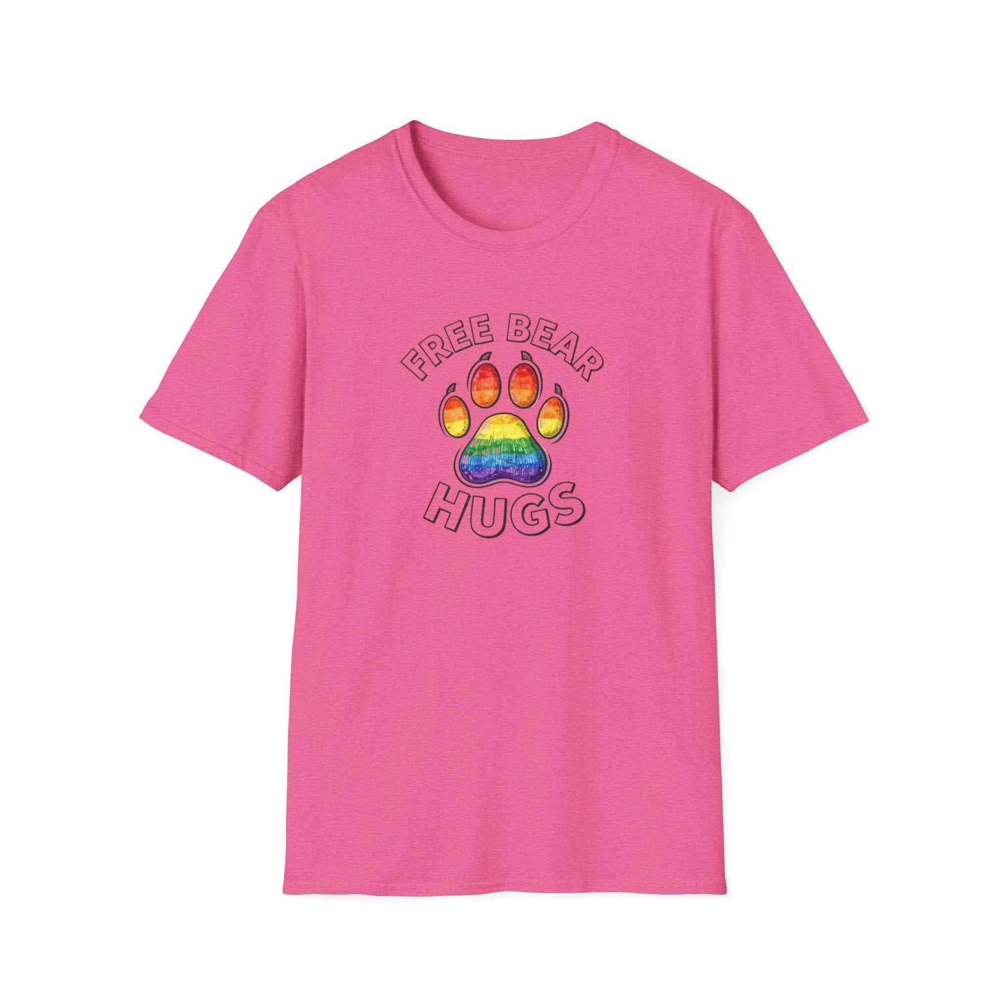 Free Bear Hugs Rainbow Paw T-Shirt