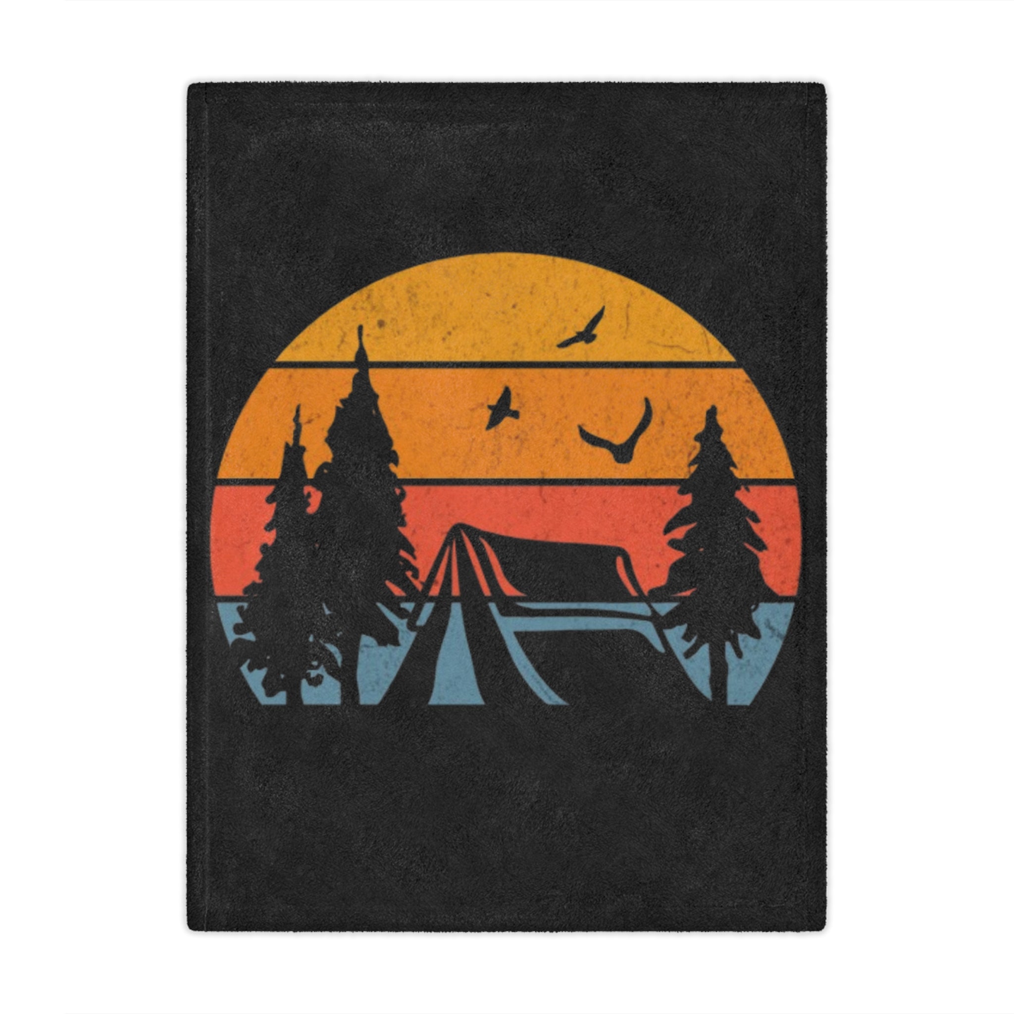 Campsite at Sunset Microfiber Blanket